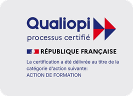 Logo Qualiopi : processus certifié République Française, action de formation