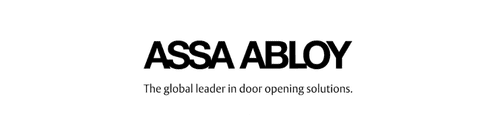 Logo ASSA ABLOY, leader mondial des solutions d'ouverture de portes.