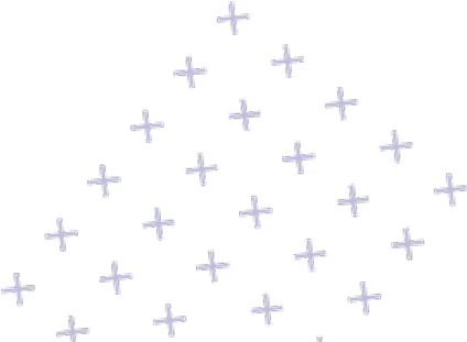 Motif abstrait de croix bleues disposées en losange.