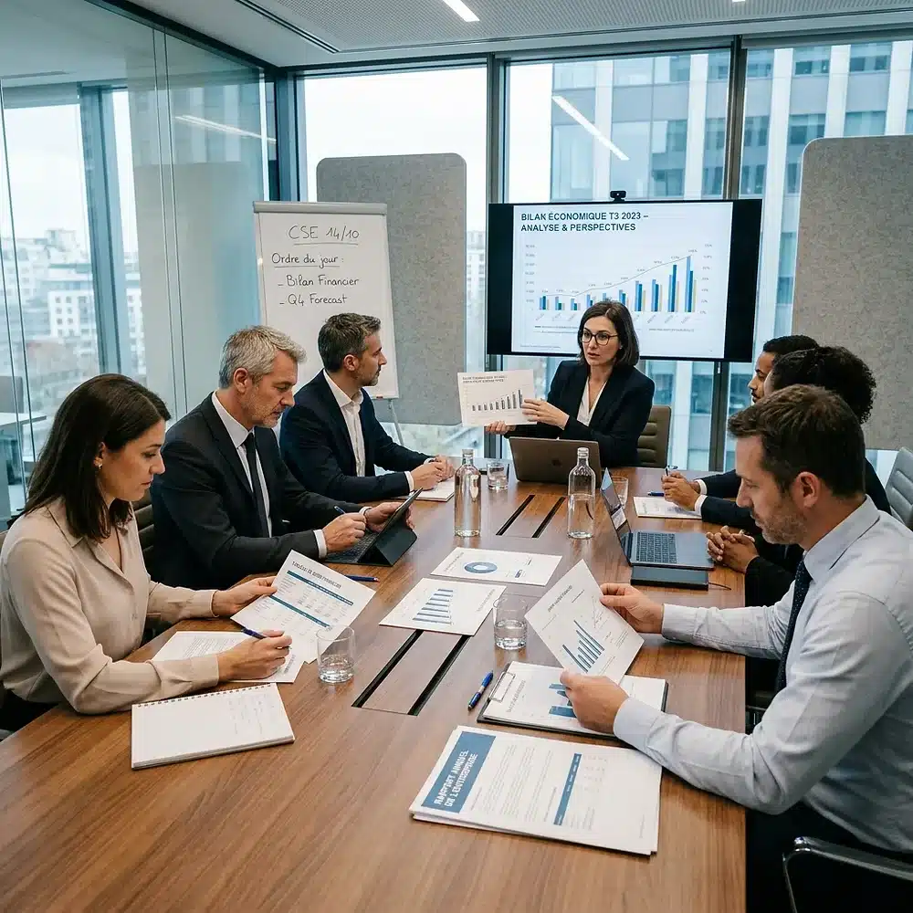 Réunion du CSE : analyse des bilans économiques et perspectives 2023.