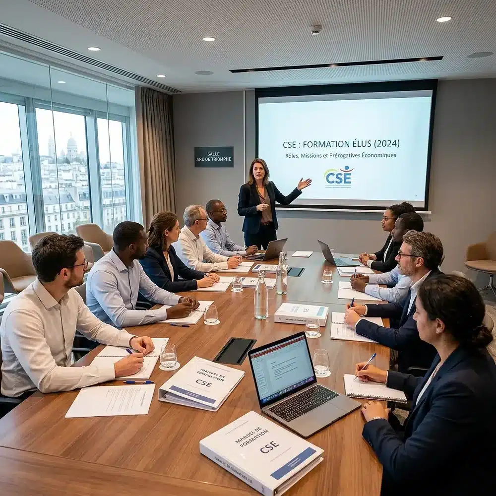 Formation CSE à Paris : présentation en salle par formateur agréé